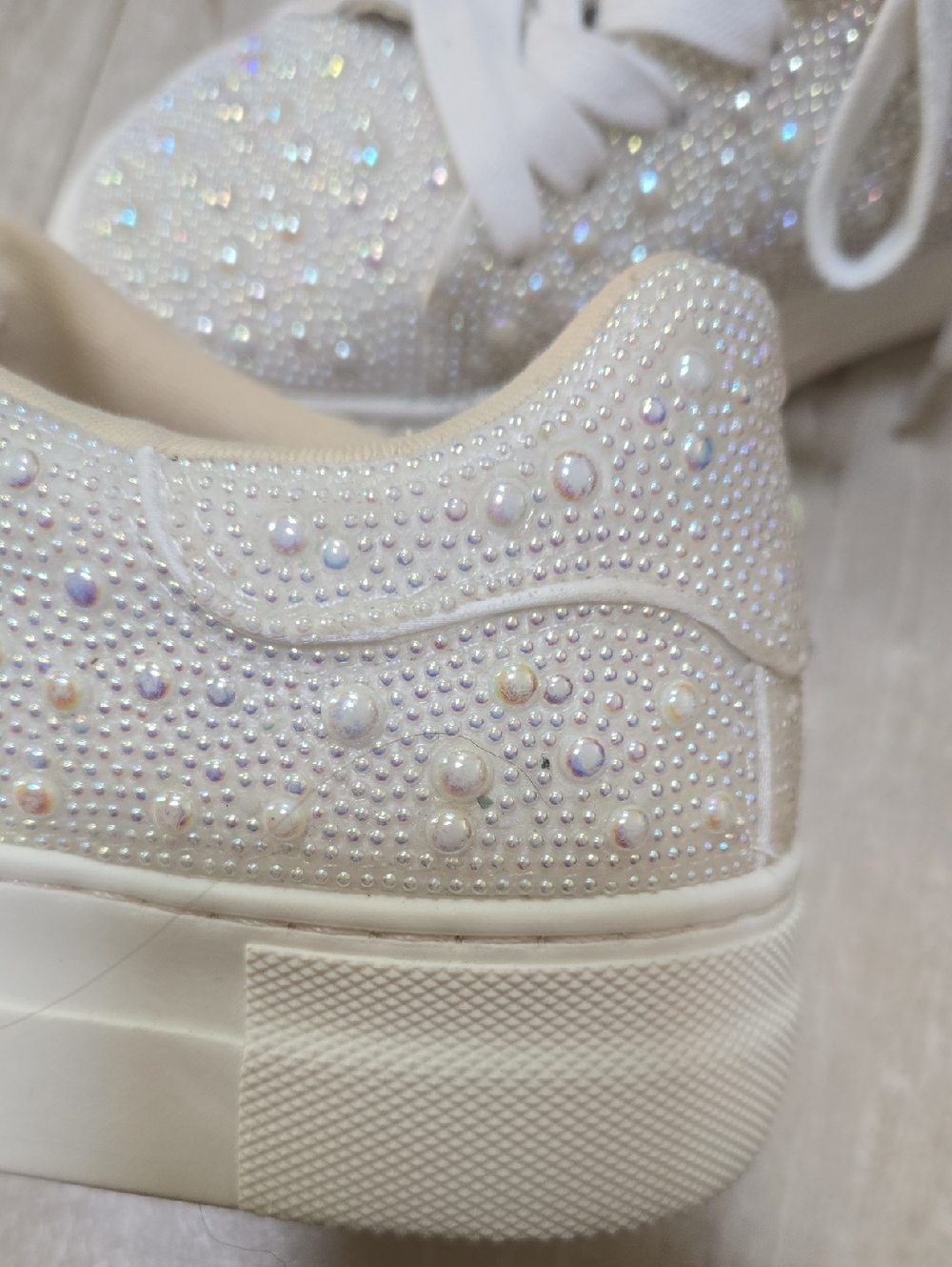 Betsey Johnson Sidny "Blinged Out" Trendy Sneakers - Picture 4 of 12
